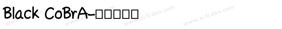 Black CoBrA字体转换